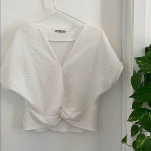 3/$20 White Zara twist top